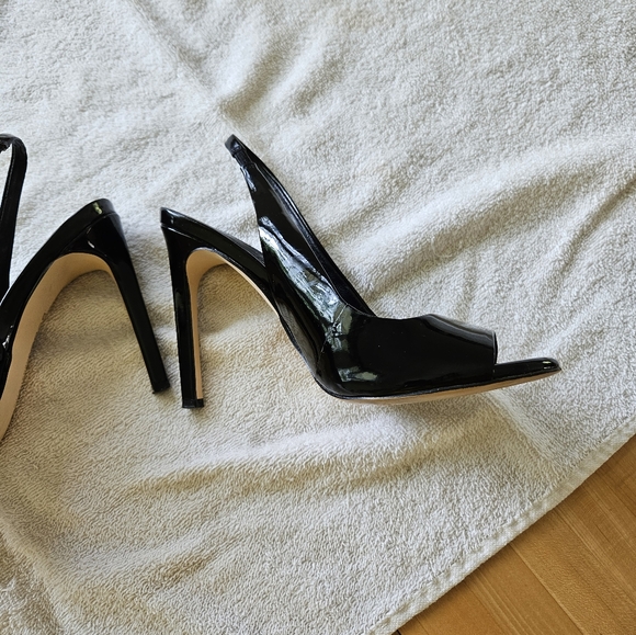 BCBG Generation Slingback Stilletto Gloss Black - Picture 6 of 11